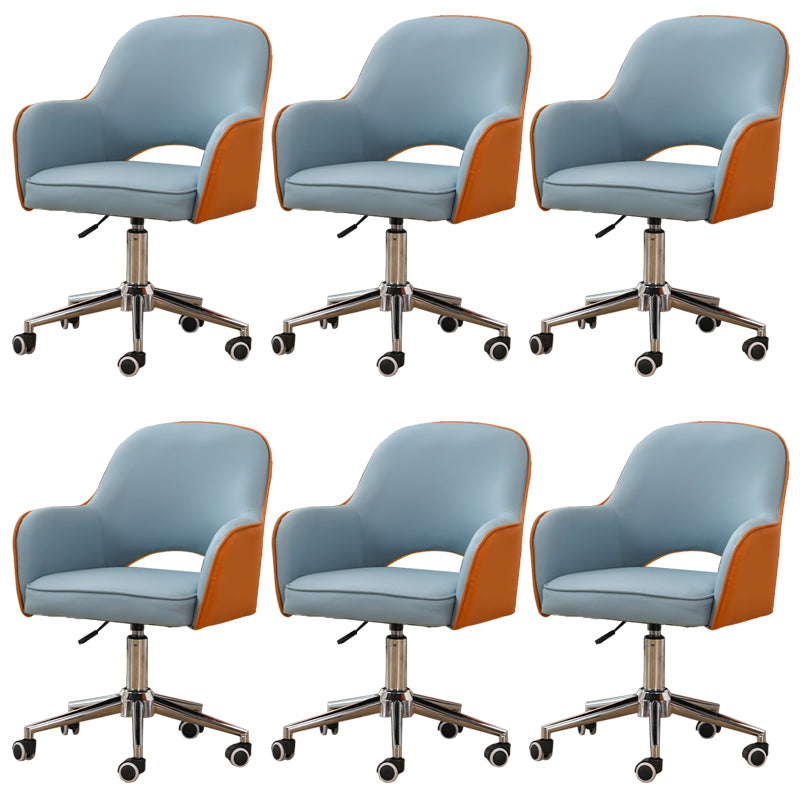 Modernism Desk Chair Armless Office Chair with Wheels for Office