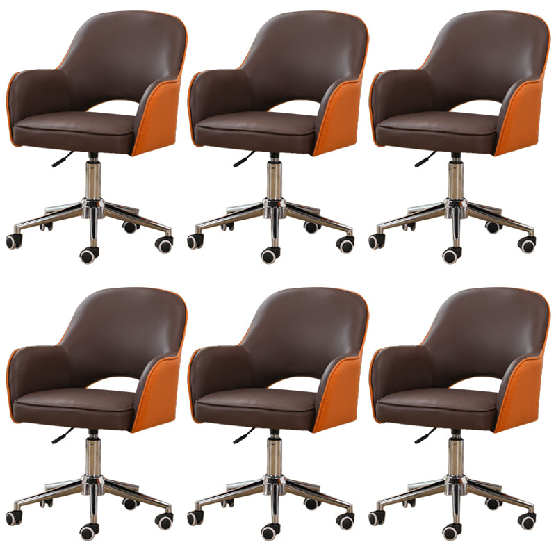 Modernism Desk Chair Armless Office Chair with Wheels for Office
