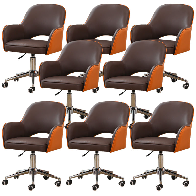 Modernism Desk Chair Armless Office Chair with Wheels for Office