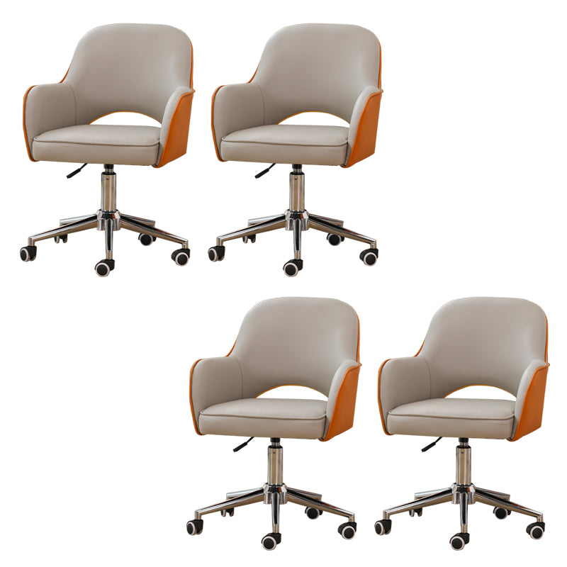 Modernism Desk Chair Armless Office Chair with Wheels for Office