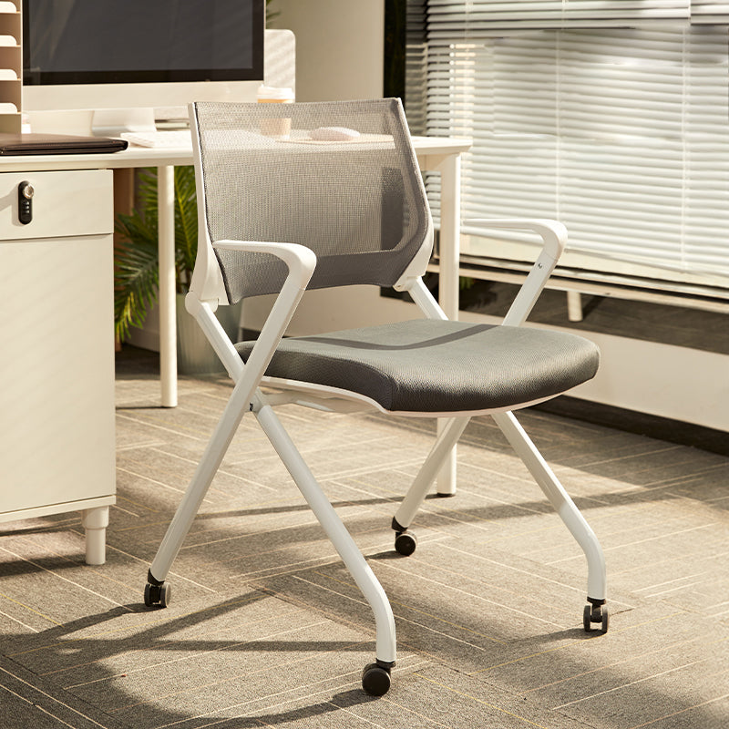 Fixed Arms Office Chair Modern Desk Chair with Wheels for Office