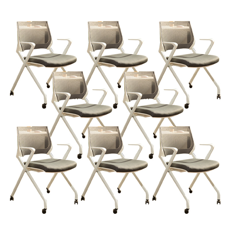 Fixed Arms Office Chair Modern Desk Chair with Wheels for Office