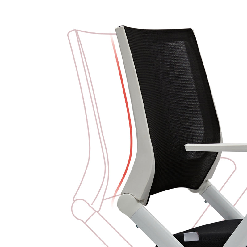Fixed Arms Office Chair Modern Desk Chair with Wheels for Office