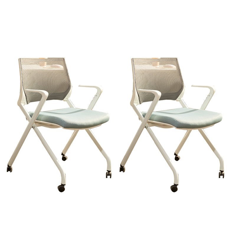 Fixed Arms Office Chair Modern Desk Chair with Wheels for Office