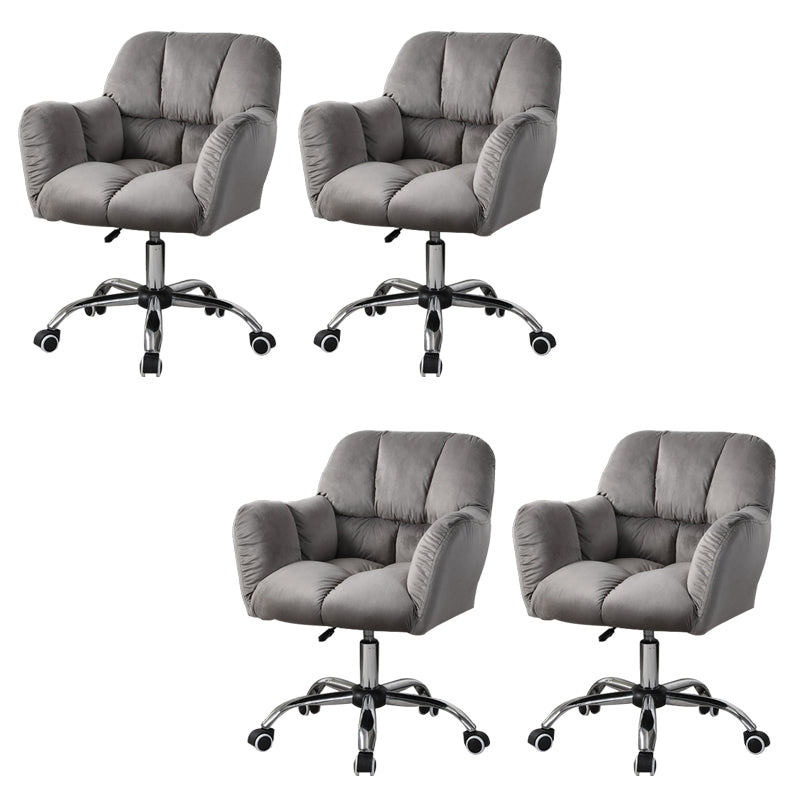Contemporary Office Chair Armless Desk Chair with Wheels for Office