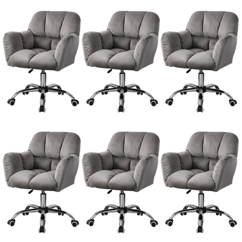 Contemporary Office Chair Armless Desk Chair with Wheels for Office