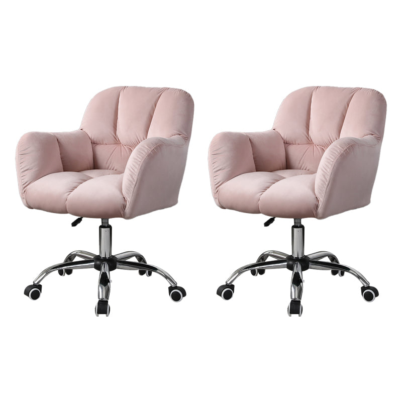 Modern Armless Office Chair Low-Back Desk Chair with Wheels for Home