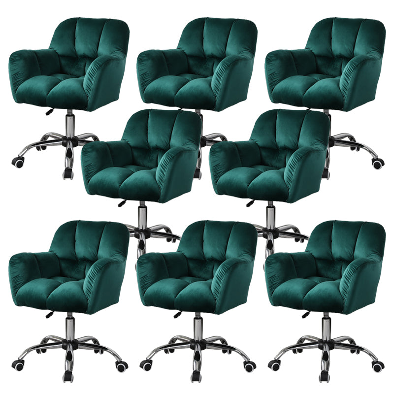 Modern Armless Office Chair Low-Back Desk Chair with Wheels for Home