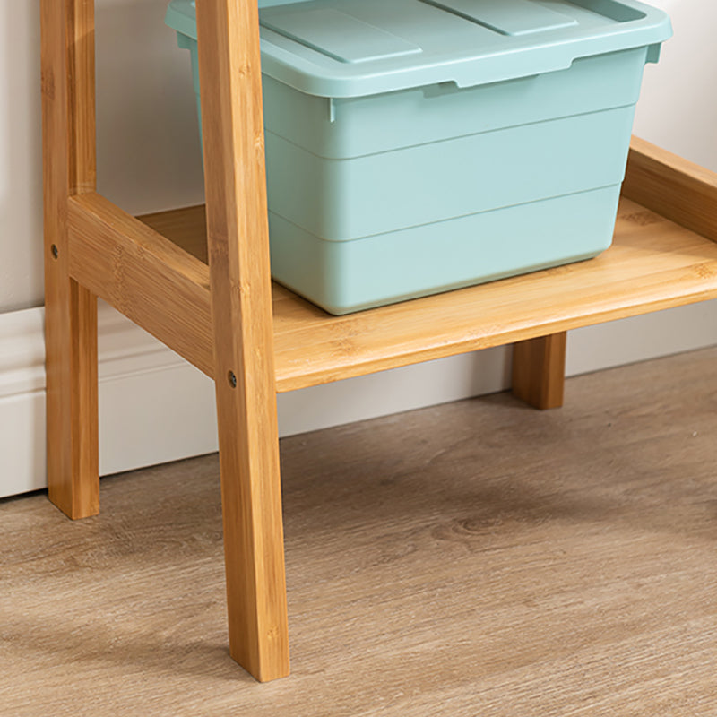 Vertical Contemporary Bamboo Bookcase Closed Back Bookshelf for Home