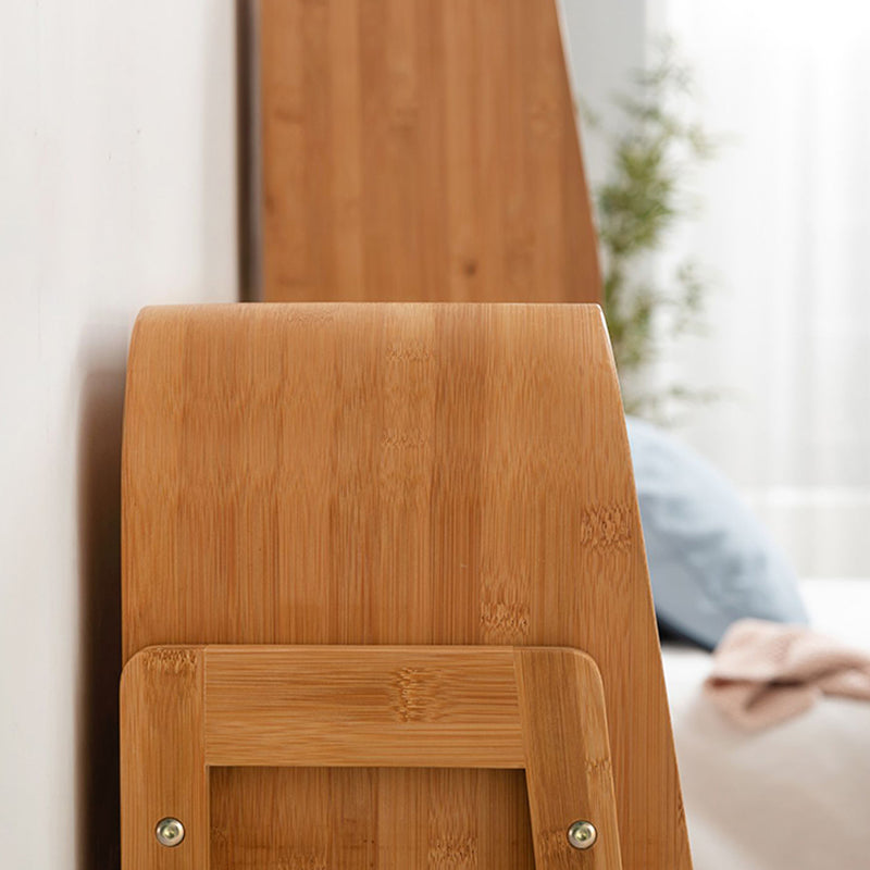 Vertical Contemporary Bamboo Bookcase Closed Back Bookshelf for Home