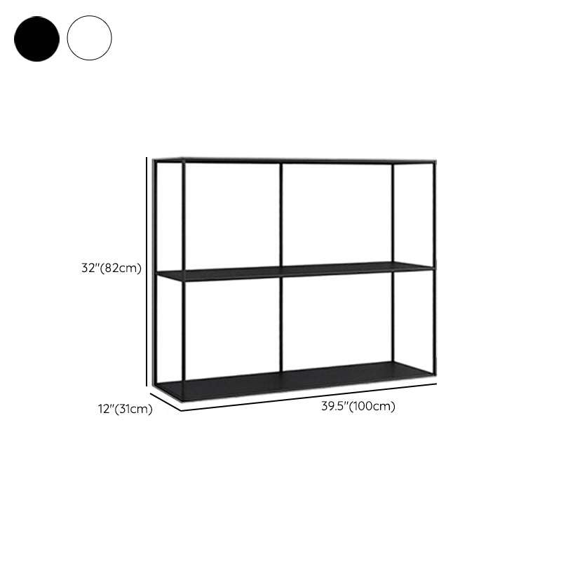 Contemporary Open Back Horizontal Bookshelf Metal Bookcase for Office