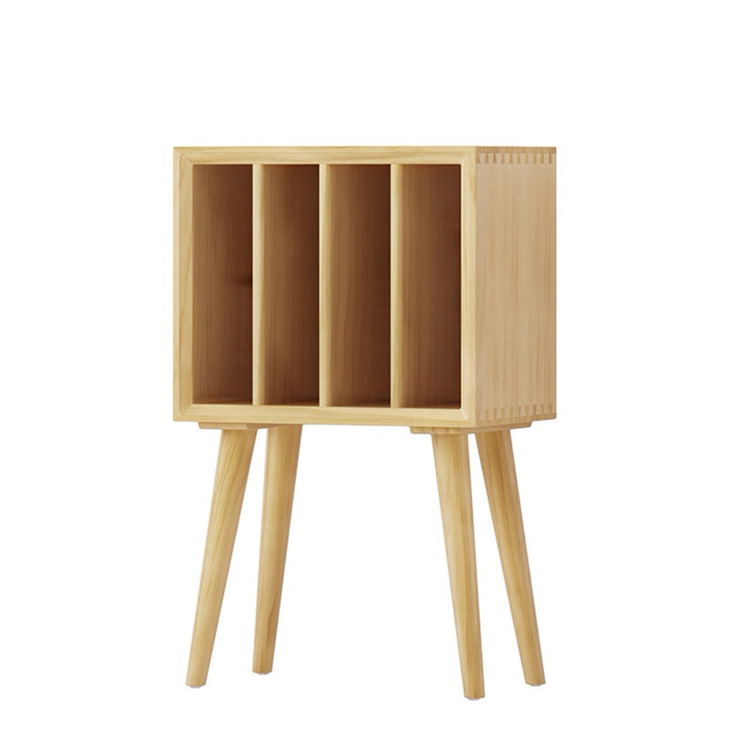 Modern Closed Back Bookshelf Solid Wood Bookcase with Shelves