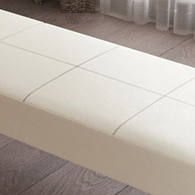 Modern Cushioned Seating Bench Rectangle Backless Bedroom Bench