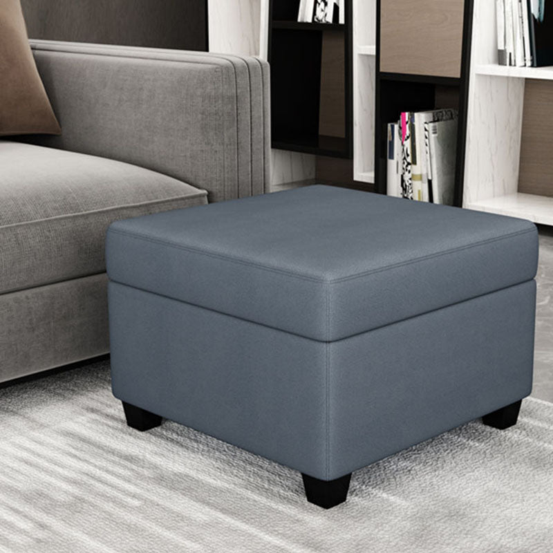 Modern Storage Ottomans Square Leather Storage Ottomans with Legs