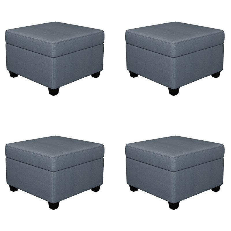 Modern Storage Ottomans Square Leather Storage Ottomans with Legs