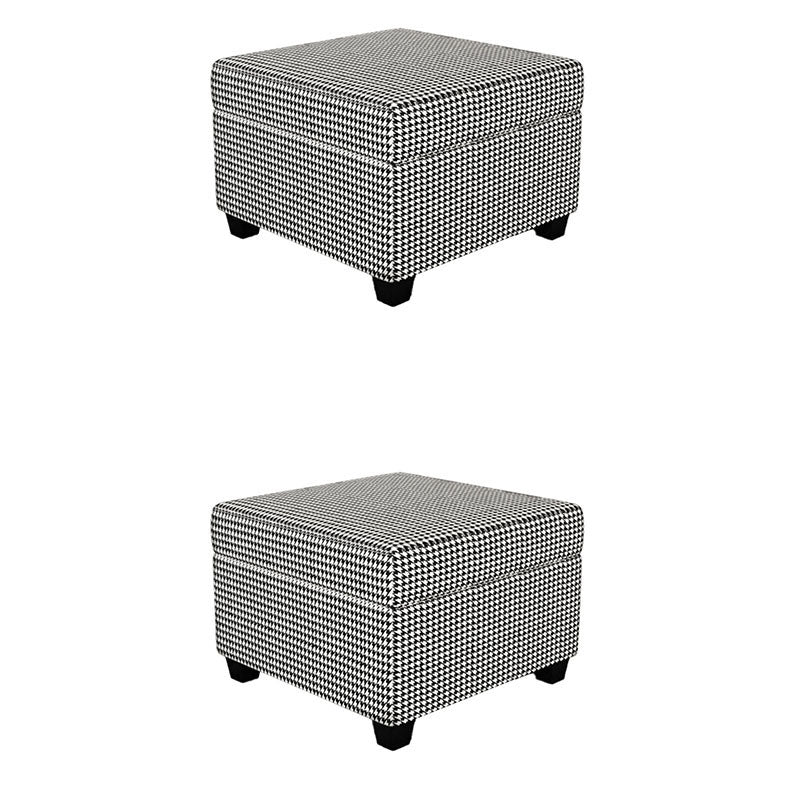 Modern Storage Ottomans Square Leather Storage Ottomans with Legs
