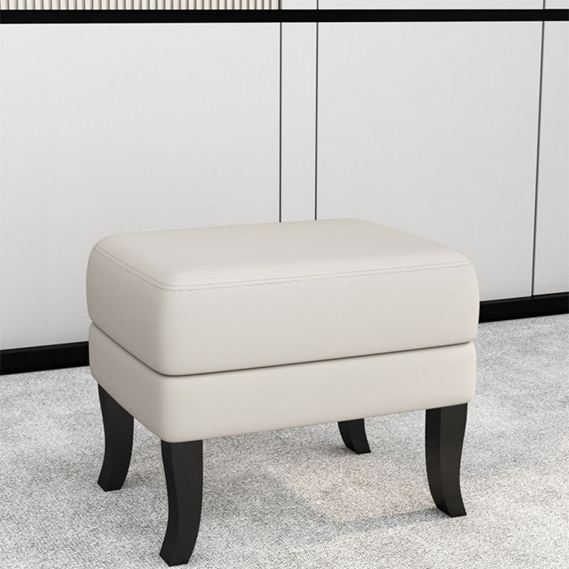 Modernism Storage Ottomans Rectangle Leather Storage Ottomans with Legs