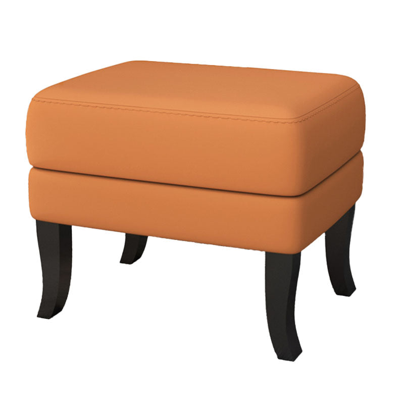 Modernism Storage Ottomans Rectangle Leather Storage Ottomans with Legs