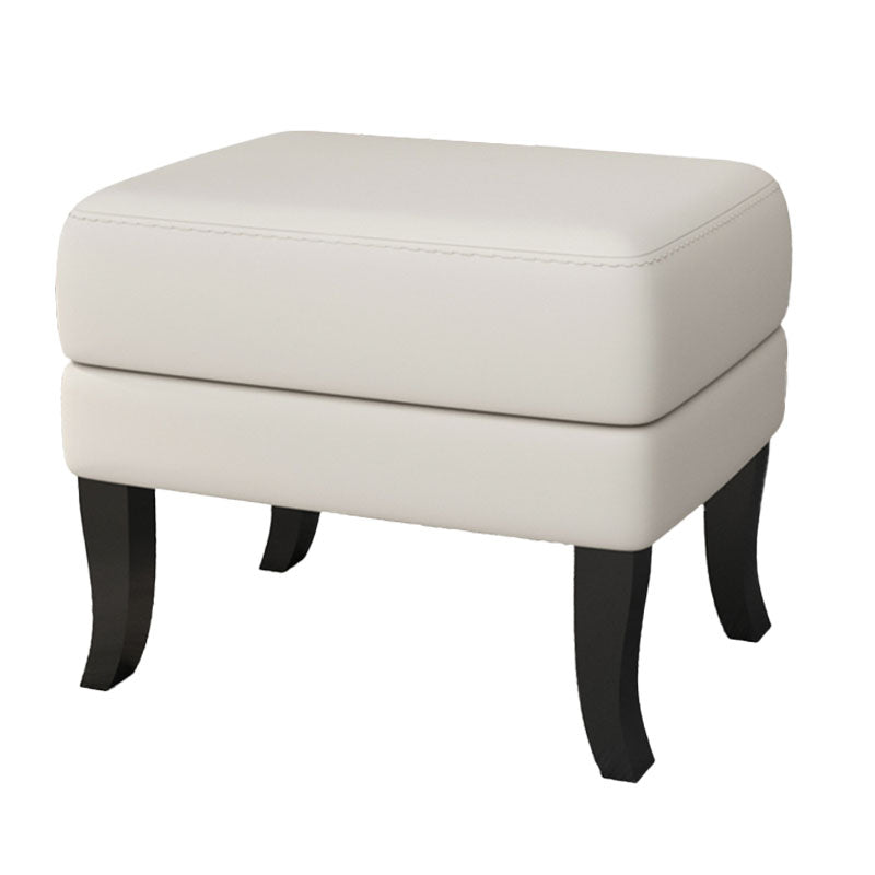 Modernism Storage Ottomans Rectangle Leather Storage Ottomans with Legs