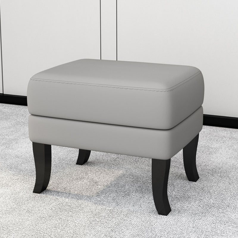 Modernism Storage Ottomans Rectangle Leather Storage Ottomans with Legs