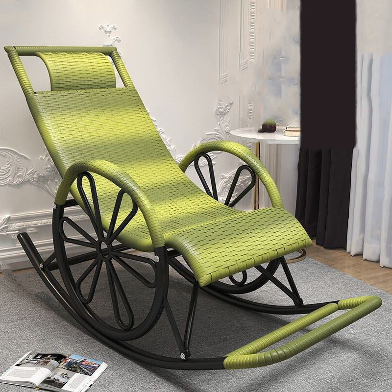 Iron Base Modern Style Lazy Sofa Chair Family Chaise Rocking Chair for Balcony