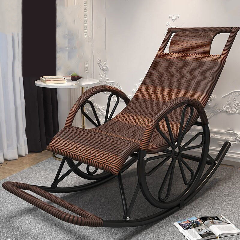 Iron Base Modern Style Lazy Sofa Chair Family Chaise Rocking Chair for Balcony