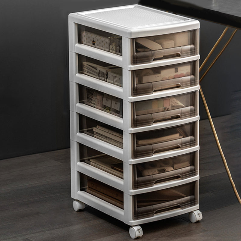 Vertical Transparent File Cabinet Modern Plastic Drawers File Cabinet