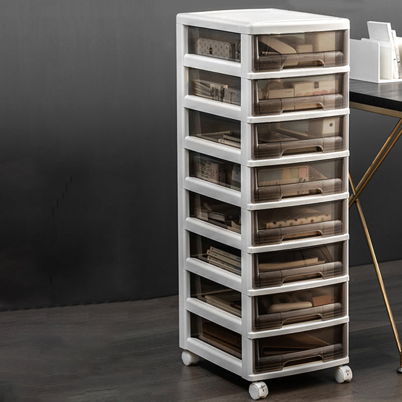 Vertical Transparent File Cabinet Modern Plastic Drawers File Cabinet