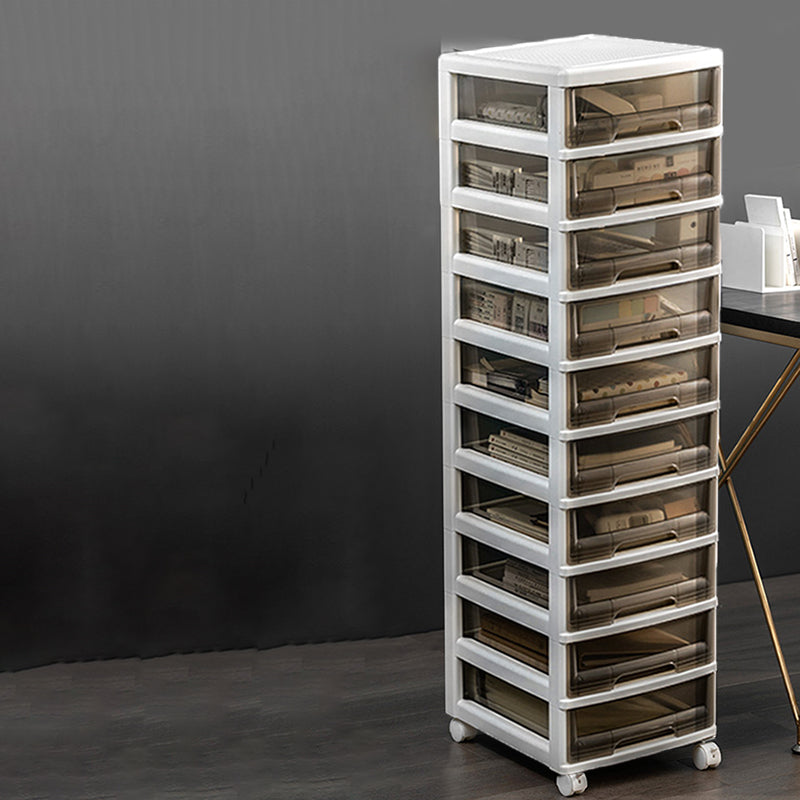 Vertical Transparent File Cabinet Modern Plastic Drawers File Cabinet