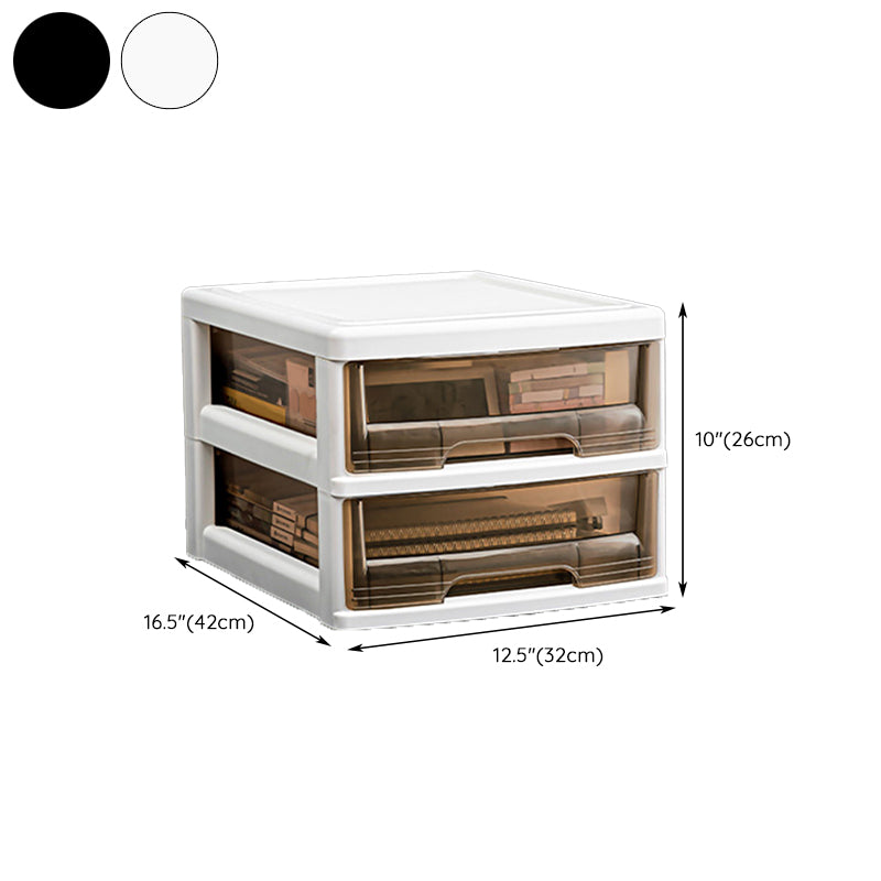 Vertical Transparent File Cabinet Modern Plastic Drawers File Cabinet