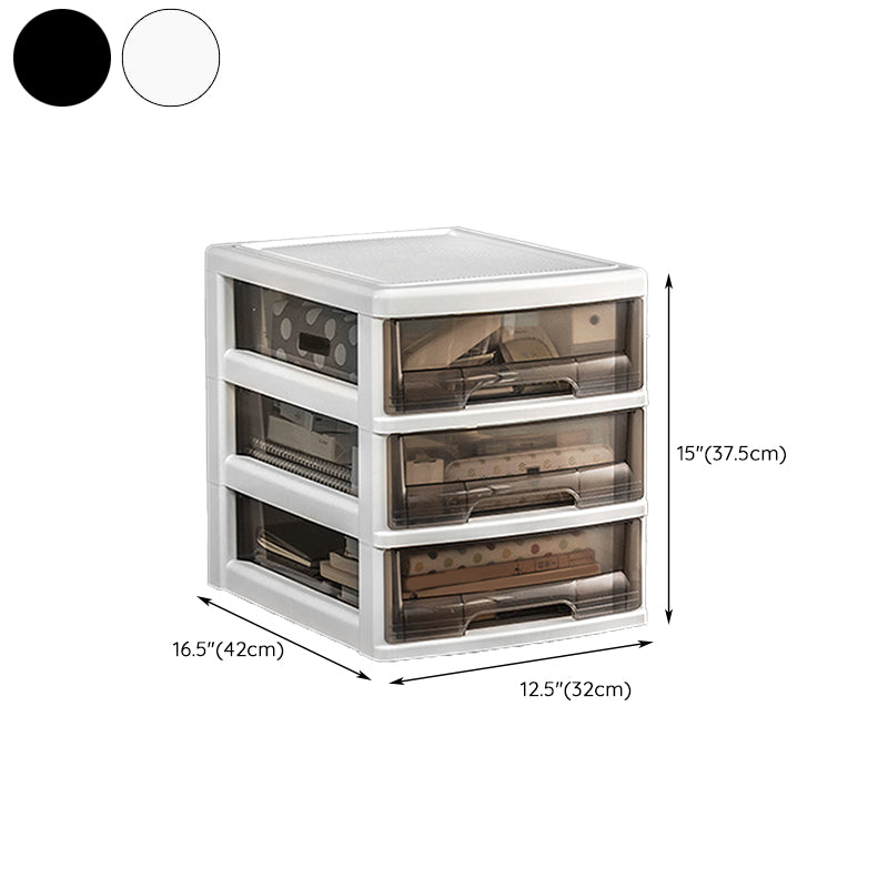 Vertical Transparent File Cabinet Modern Plastic Drawers File Cabinet