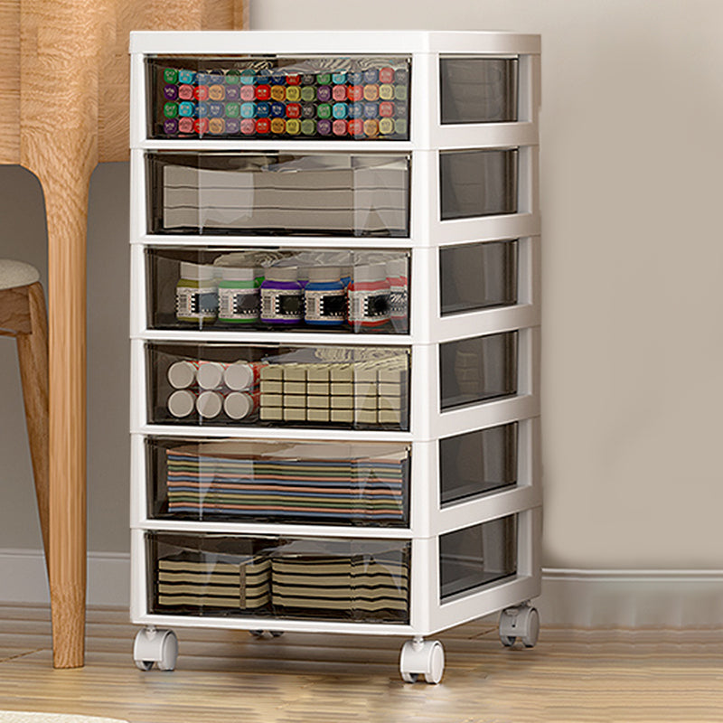 Contemporary Storage File Cabinet Transparent Vertical Filing Cabinet for Office