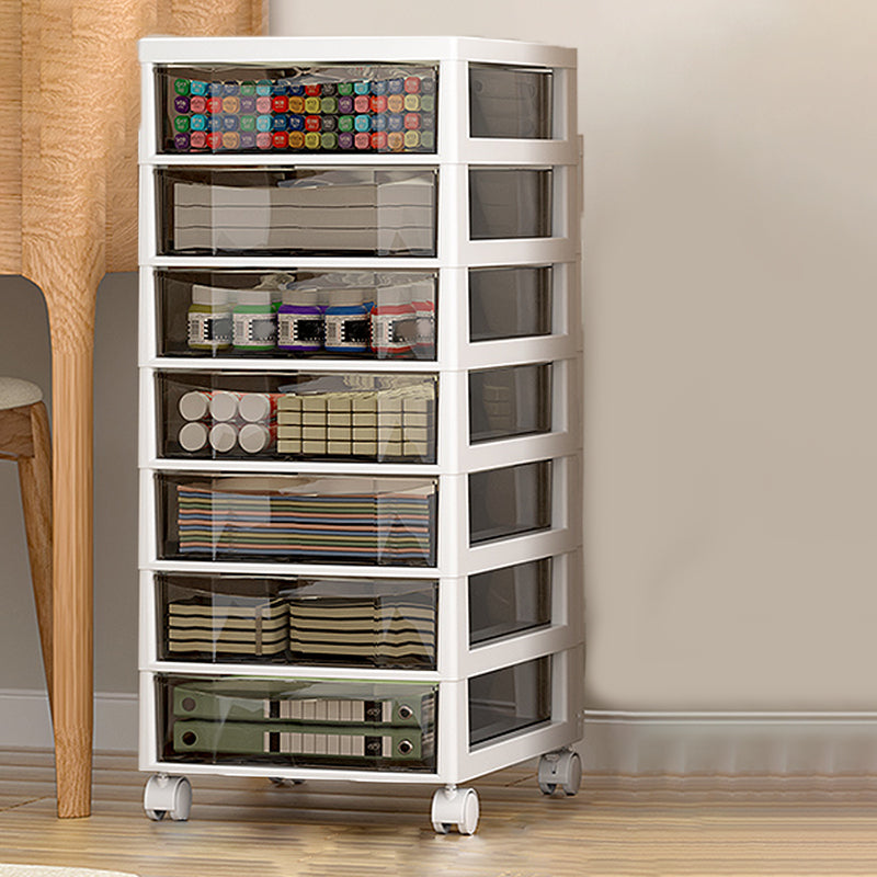 Contemporary Storage File Cabinet Transparent Vertical Filing Cabinet for Office