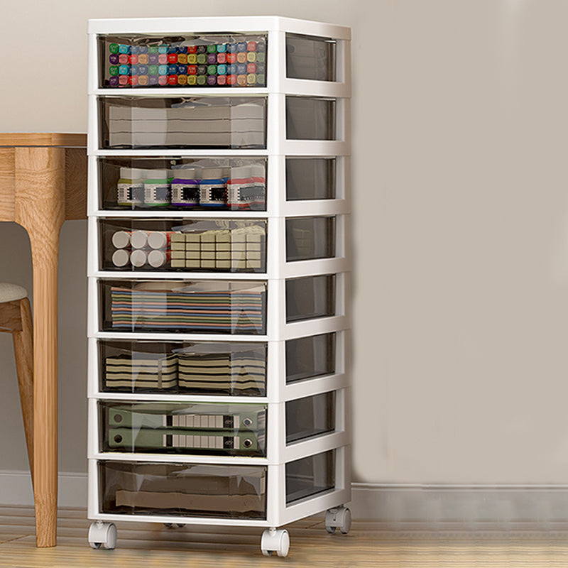 Contemporary Storage File Cabinet Transparent Vertical Filing Cabinet for Office