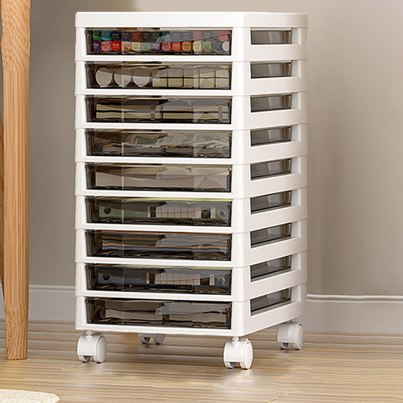 Contemporary Storage File Cabinet Transparent Vertical Filing Cabinet for Office