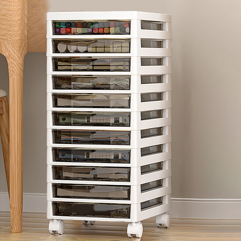 Contemporary Storage File Cabinet Transparent Vertical Filing Cabinet for Office