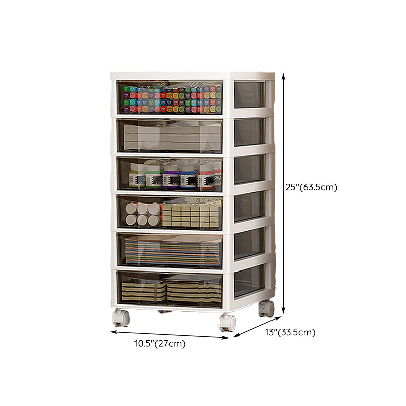 Contemporary Storage File Cabinet Transparent Vertical Filing Cabinet for Office