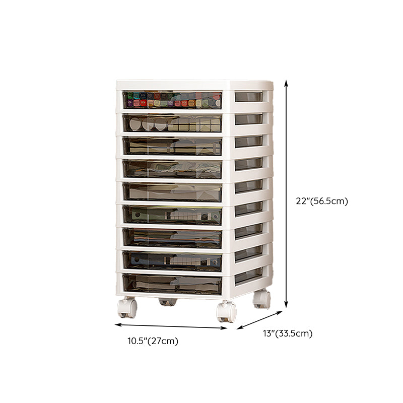 Contemporary Storage File Cabinet Transparent Vertical Filing Cabinet for Office