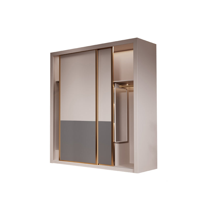 Modern Style Storage Cabinet Wooden Armoire with Doors and Drawers