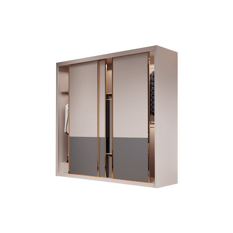 Modern Style Storage Cabinet Wooden Armoire with Doors and Drawers