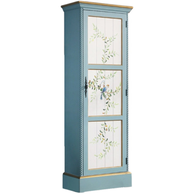 Traditional Style Storage Cabinet Wooden Armoire with Mirror