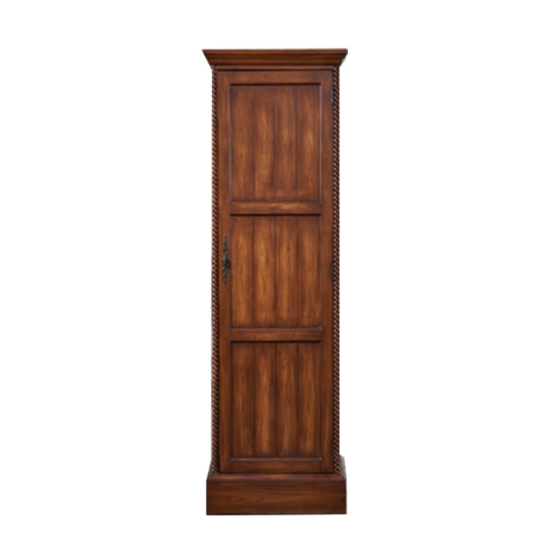 Traditional Style Storage Cabinet Wooden Armoire with Mirror