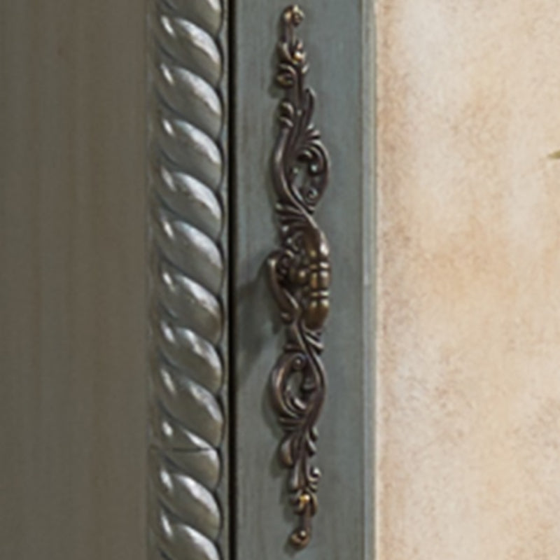 Traditional Style Storage Cabinet Wooden Armoire with Mirror