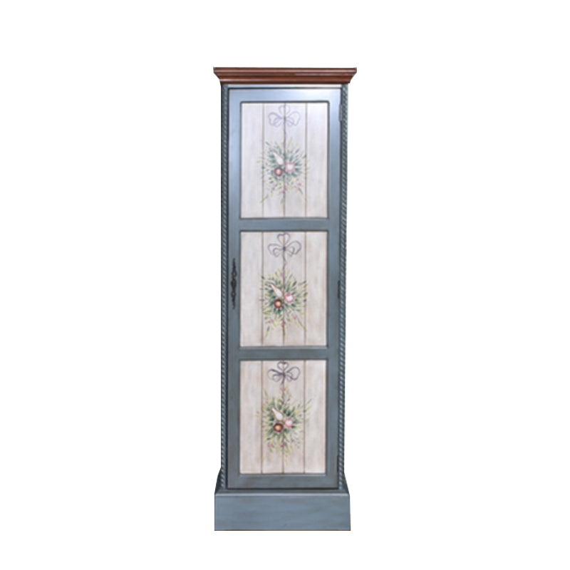 Traditional Style Storage Cabinet Wooden Armoire with Mirror