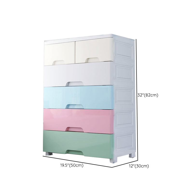 Modern Style Plastic Wardrobe Home Storage Wardrobe with Drawers