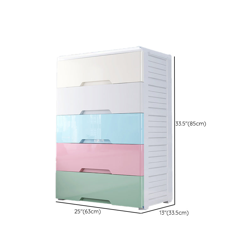 Modern Style Plastic Wardrobe Home Storage Wardrobe with Drawers