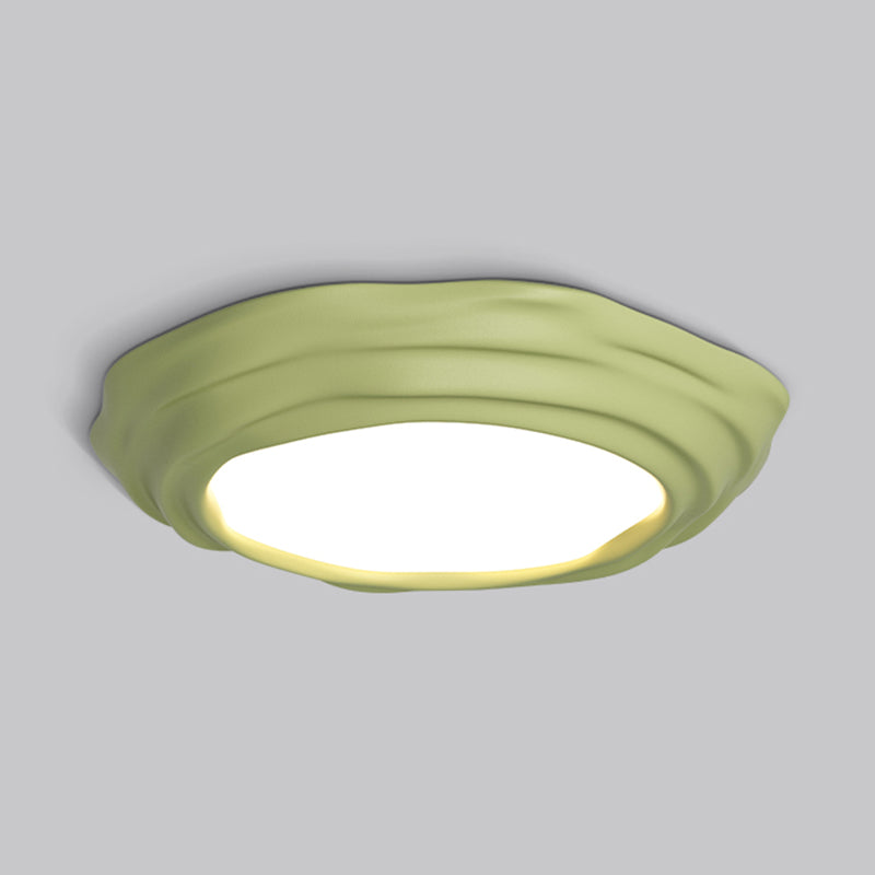 Nordic Style Flush Mount Ceiling Light Fixture with Resin for Bedroom