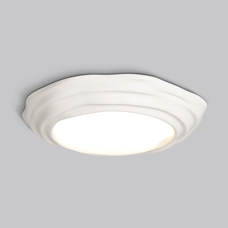 Nordic Style Flush Mount Ceiling Light Fixture with Resin for Bedroom