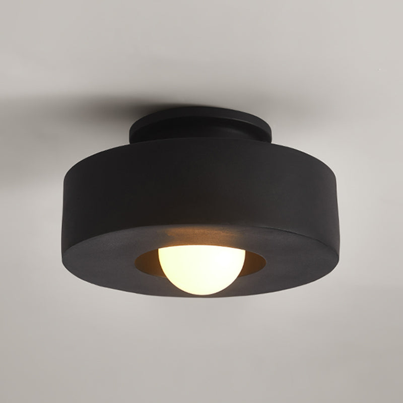 Drum Shape LED Ceiling Flush Contemporary 1 - Light Flush Mount
