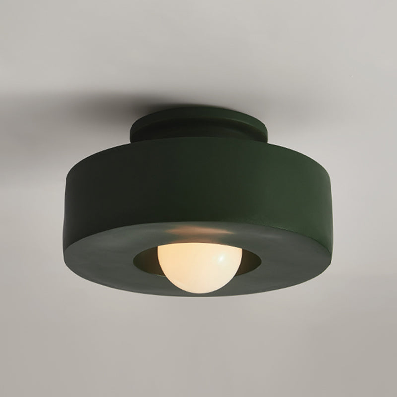 Drum Shape LED Ceiling Flush Contemporary 1 - Light Flush Mount